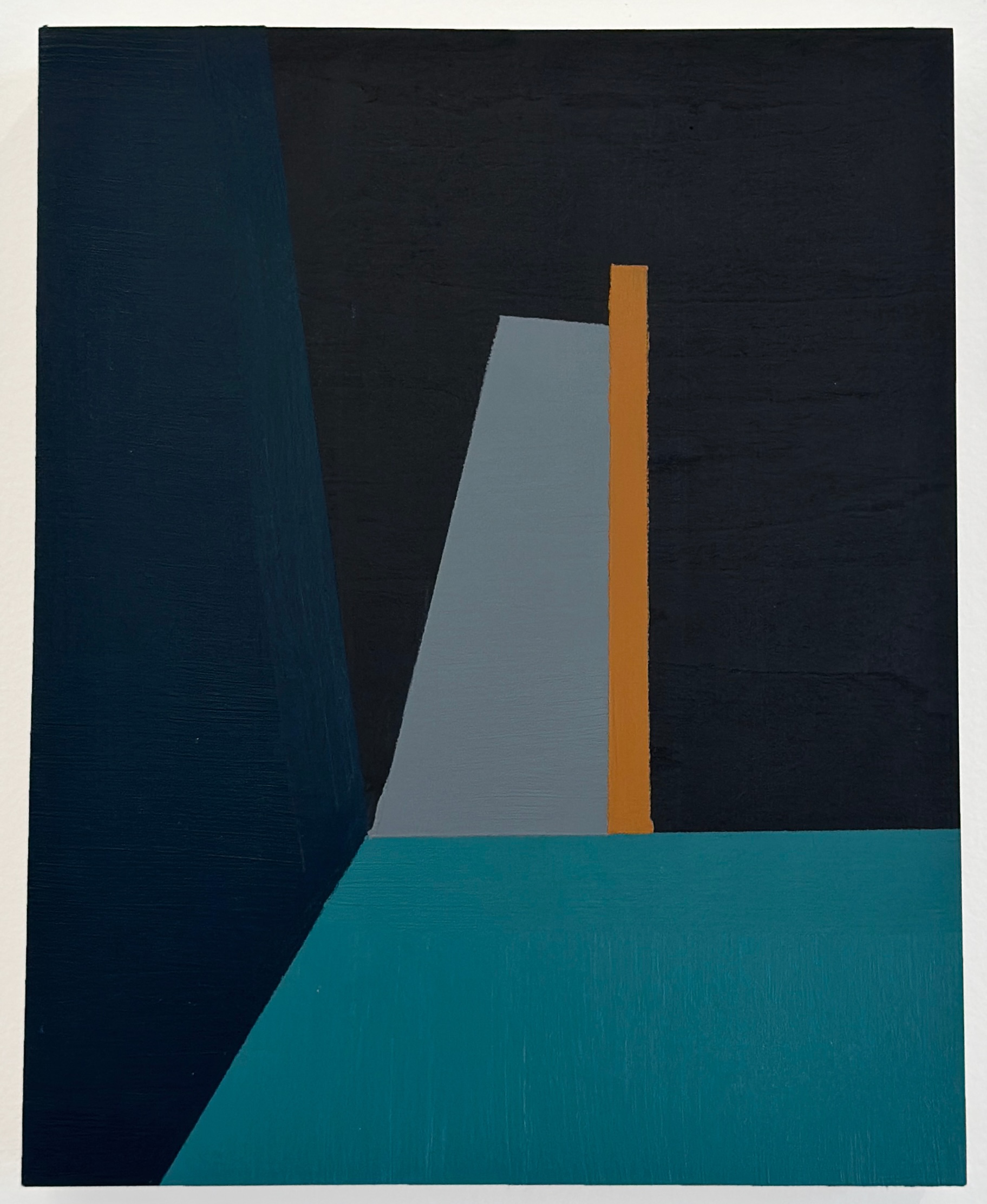 Blue, 2026, acrylic painting on wood block by Adda Jones