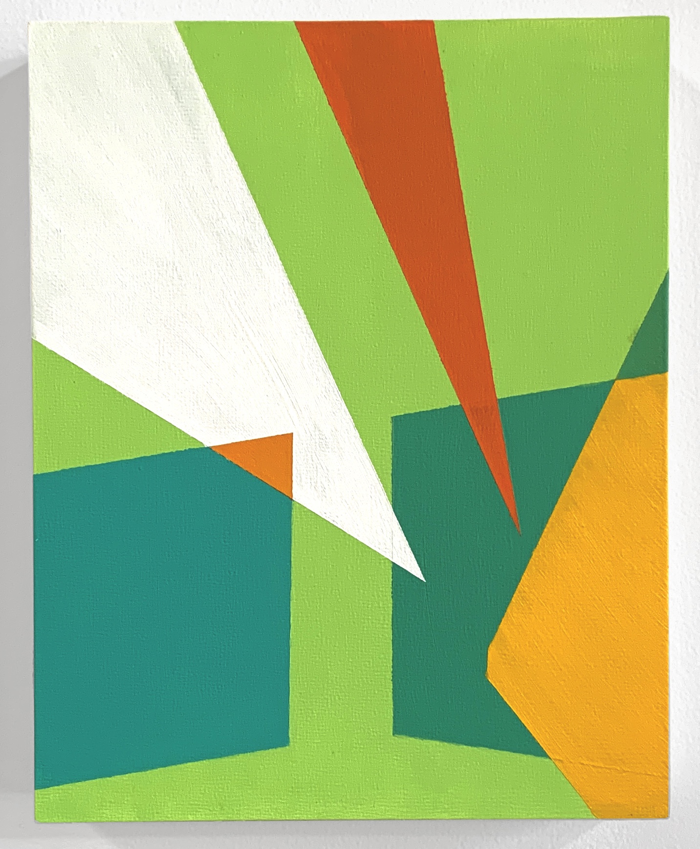 Untitled, 2021, acrylic painting on wood block by Adda Jones